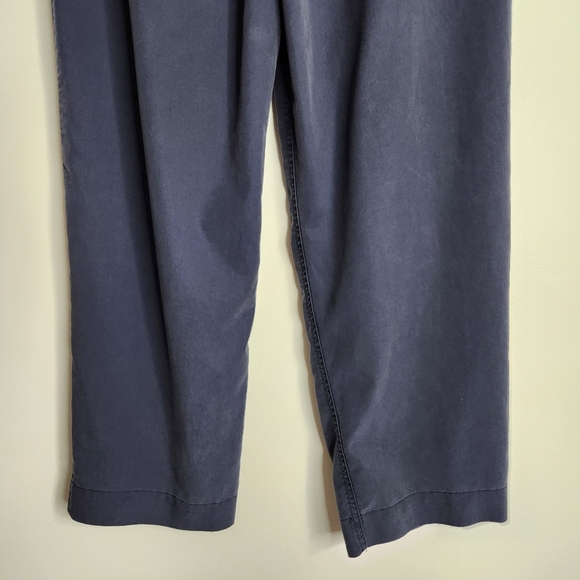 Kit + Ace Navy Blue High Waist Pleated Taper Leg Trouser Pants Size 8 - Picture 8 of 15